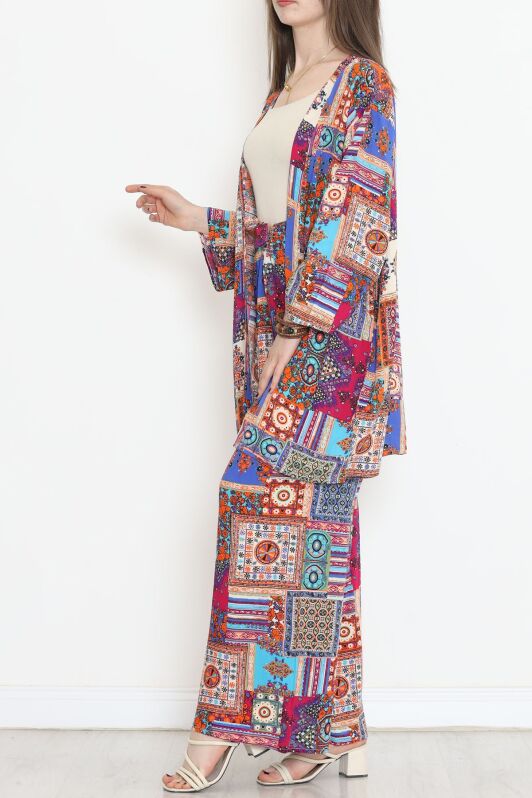 Kimono Takım Çiçekdesenli - 10553.1095. - 3