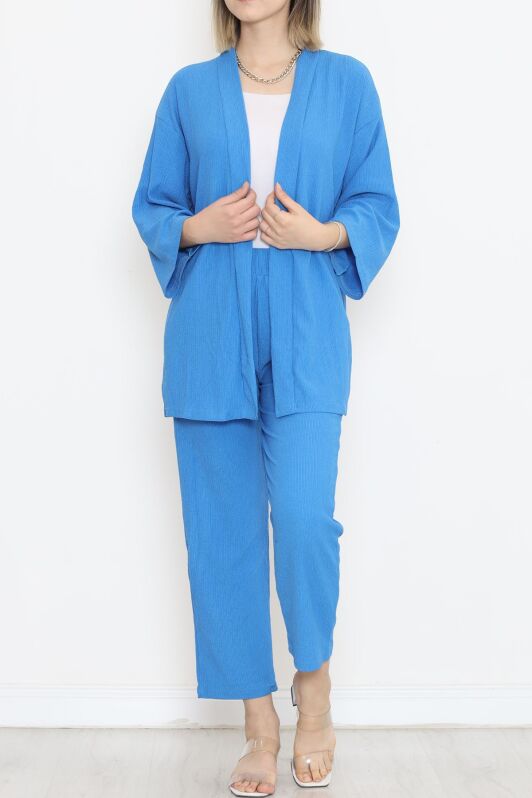 Kimono Takım Saks - 12176.1254. - 1