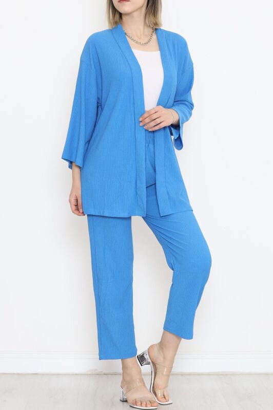 Kimono Takım Saks - 12176.1254. - 3