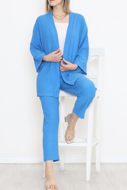 Kimono Takım Saks - 12176.1254. - 4