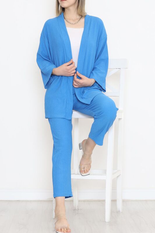 Kimono Takım Saks - 12176.1254. - 4