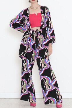 Kimono Takım Siyahfuşya - 10553.1095. - 1