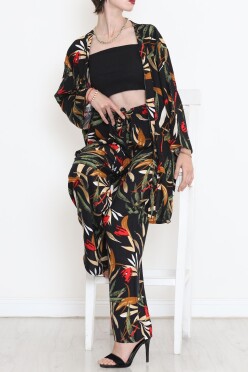 Kimono Takım Siyahyeşil - 10553.1095. - 2