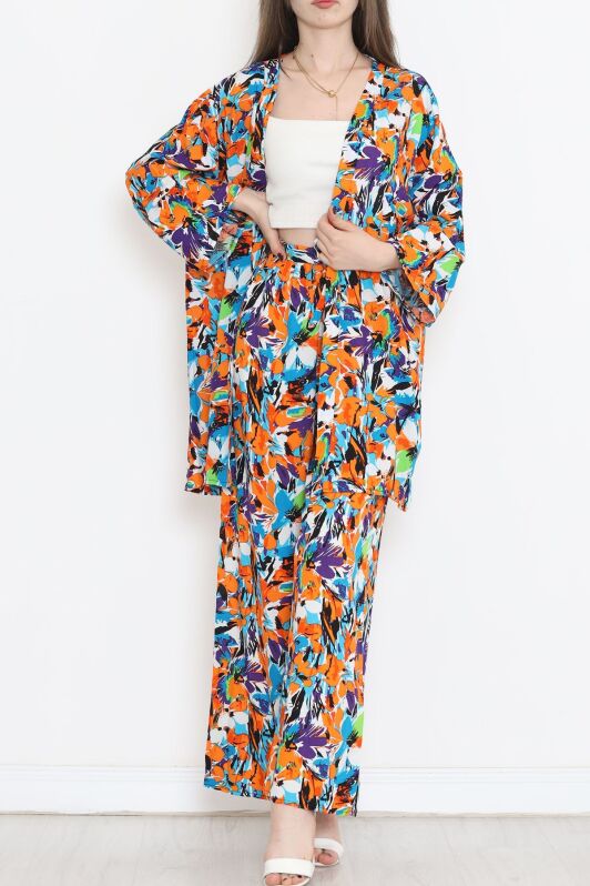 Kimono Takım Turuncumavi - 10553.1095. - 1