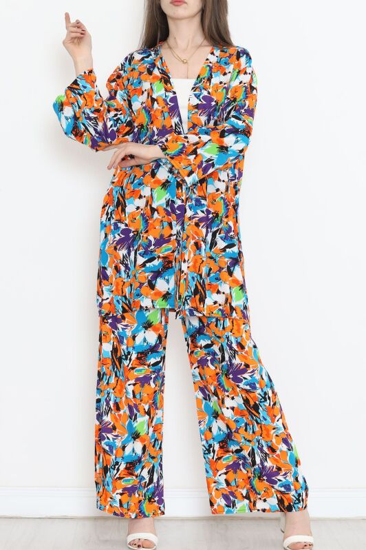 Kimono Takım Turuncumavi - 10553.1095. - 2