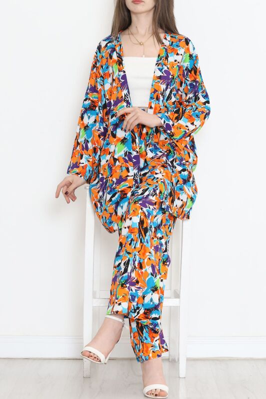 Kimono Takım Turuncumavi - 10553.1095. - 3
