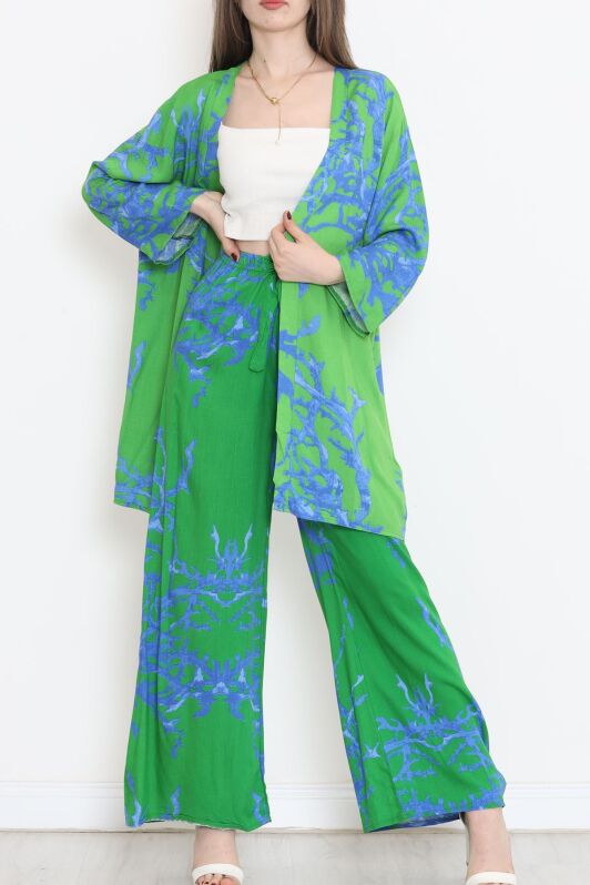 Kimono Takım Yeşilmavi - 10553.1095. - 1