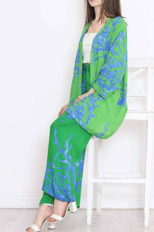 Kimono Takım Yeşilmavi - 10553.1095. - 2