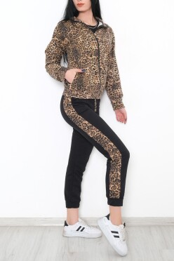 Leopar Fermuarlı Takım Siyah - 10449.5238. - 4