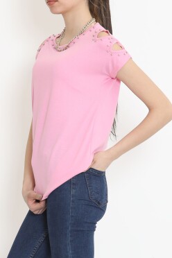 Omuz Dekolteli Bluz Pembe - 11395.599. - 2