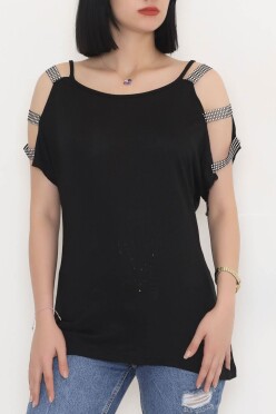 Omuz Dekolteli Bluz Siyah - 11273.599. - 1