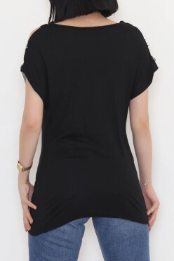 Omuz Dekolteli Bluz Siyah - 11273.599. - 6
