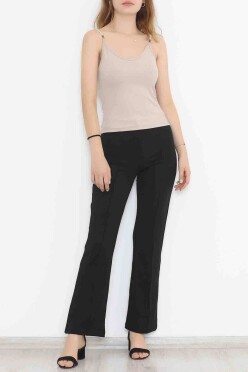 Omzu Taş Askılı Bluz Vizon - 841.1019. - 3