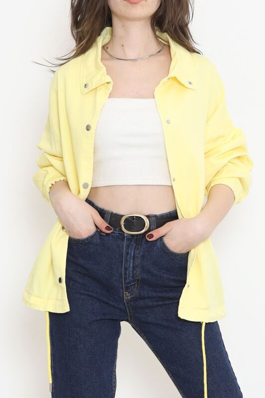 Oversize Ceket Sarı - 2295.1367. - 1