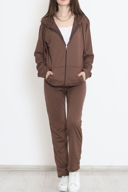 Oversize Fermuarlı Takım Acıkahve - 12620.5238. - 4