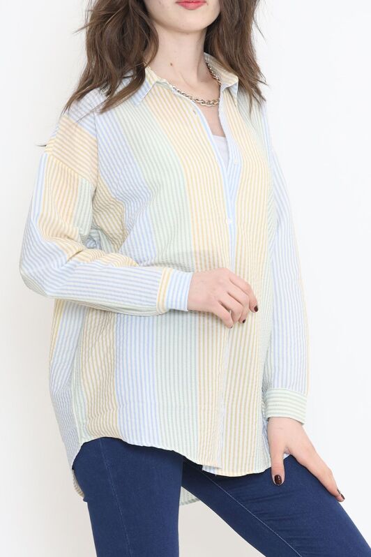Oversize Gömlek Sarıçizgili - 17151.701. - 3
