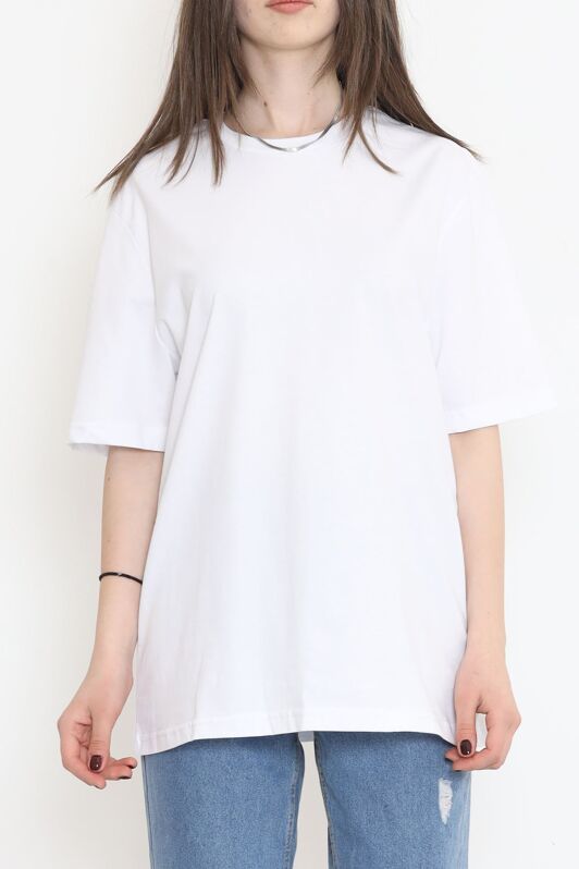 Oversize Tişört Beyaz - 17364.1059. - 1
