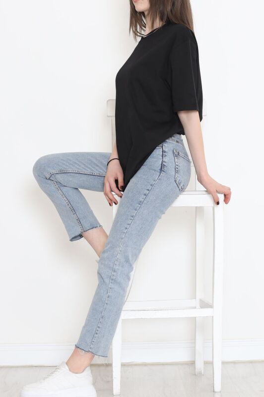 Oversize Tişört Siyah - 17364.1059. - 2