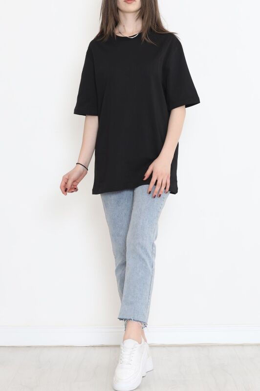 Oversize Tişört Siyah - 17364.1059. - 3