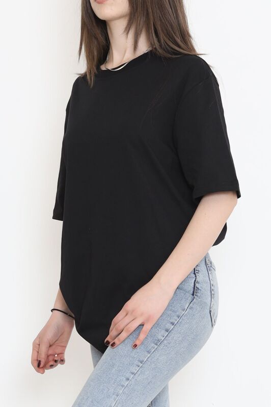 Oversize Tişört Siyah - 17364.1059. - 4
