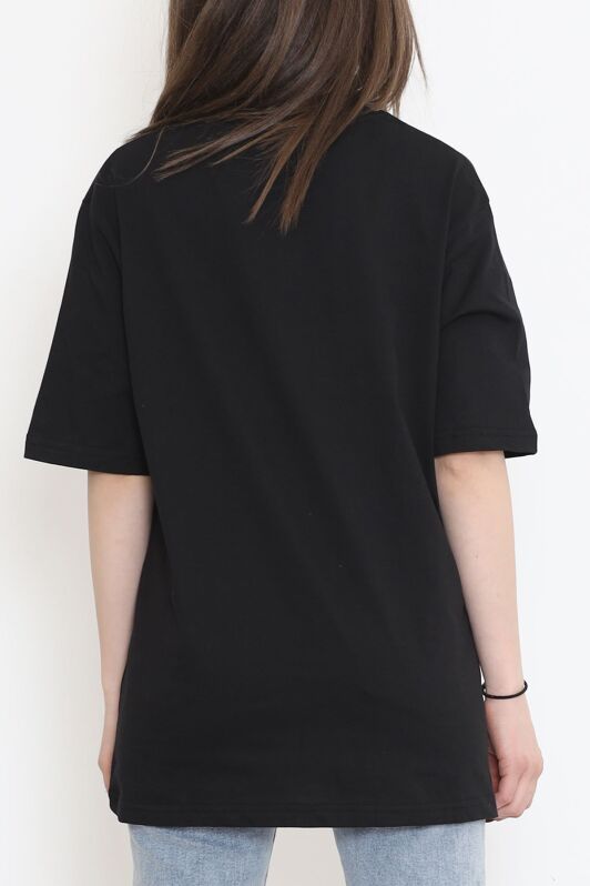 Oversize Tişört Siyah - 17364.1059. - 5