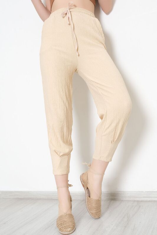 Paça Dikişli Pantolon Bej - 6699.1254. - 3