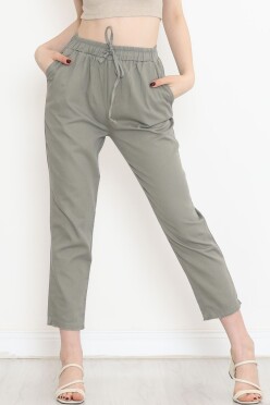 Paça Püsküllü Gabardin Pantolon Haki - 15217.1779. - 1