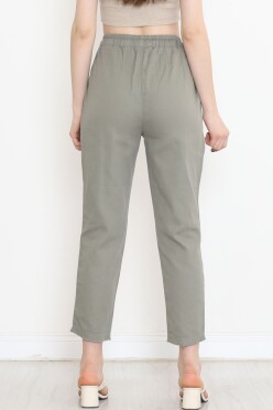 Paça Püsküllü Gabardin Pantolon Haki - 15217.1779. - 5