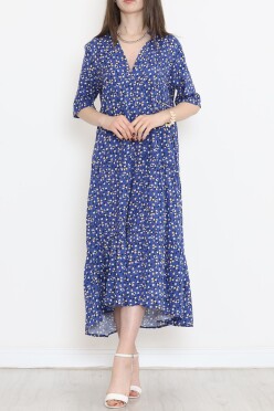 Patlı Elbise Saks - 152329.701. - 2