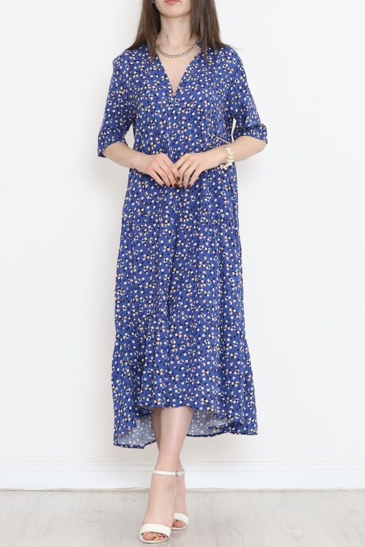 Patlı Elbise Saks - 152329.701. - 2