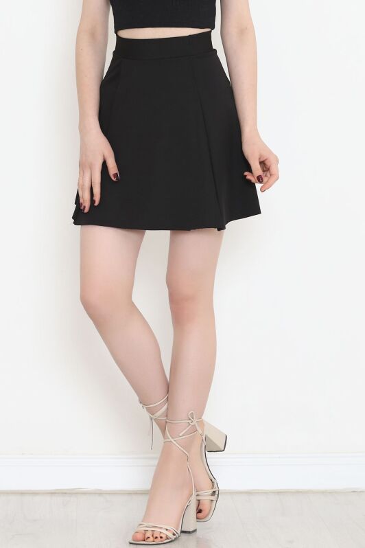 Pileli Mini Etek Siyah - 16583.1005. - 2