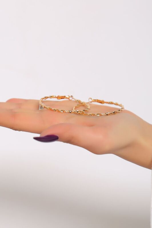 Pirinç Halka Küpe Gold - 17213.1805. - 2