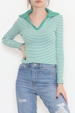 Polo Yaka Çizgili Body Benetton - 12174.1567. - 1