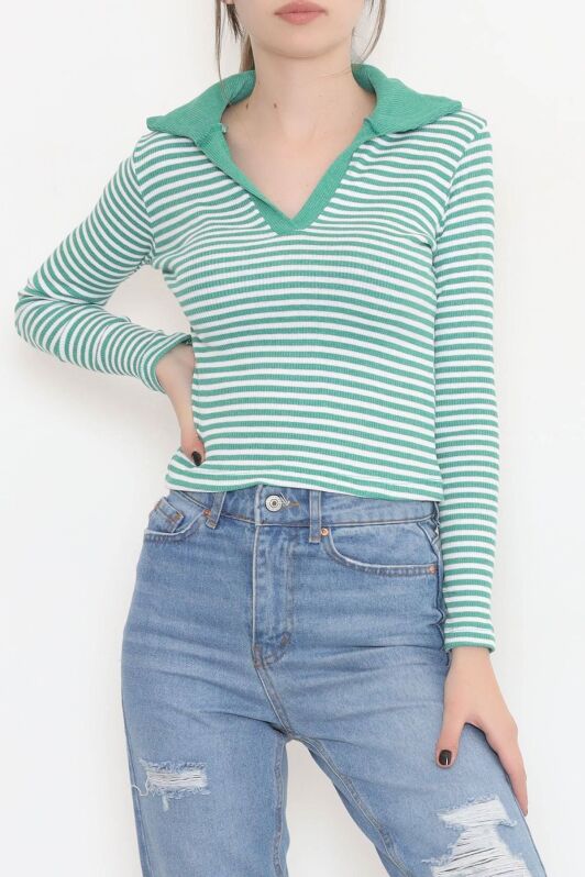 Polo Yaka Çizgili Body Benetton - 12174.1567. - 1