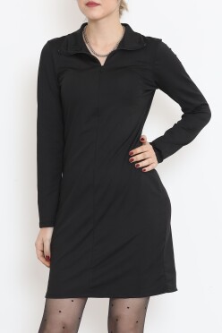 Polo Yaka Elbise Siyah - 12541.631. - 1