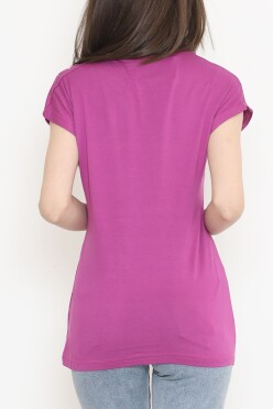 Pul Detaylı Bluz Mor - 17143.599. - 5
