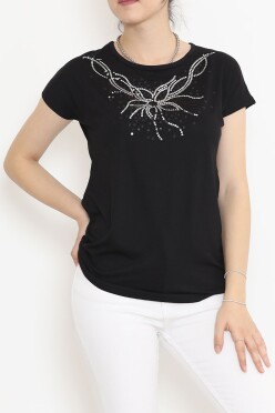 Pul Detaylı Bluz Siyah - 17141.599. - 4