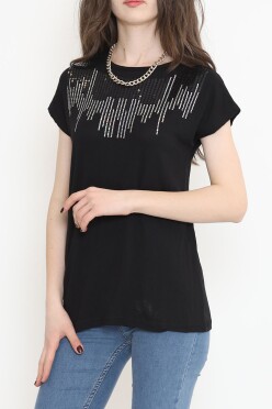 Pul Detaylı Bluz Siyah - 17145.599. - 2