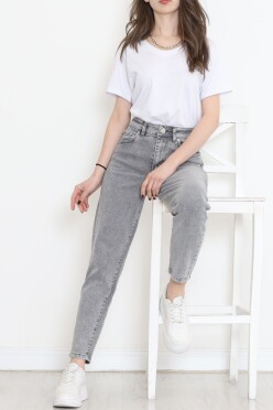 Süper Likra Kot Pantolon Açıkgri - 473737.1431. - 4