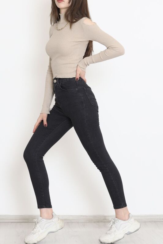 Süper Likra Kot Pantolon Koyufüme1 - 473737.1431. - 5