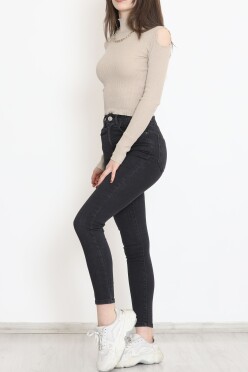 Süper Likra Kot Pantolon Koyufüme1 - 473737.1431. - 6