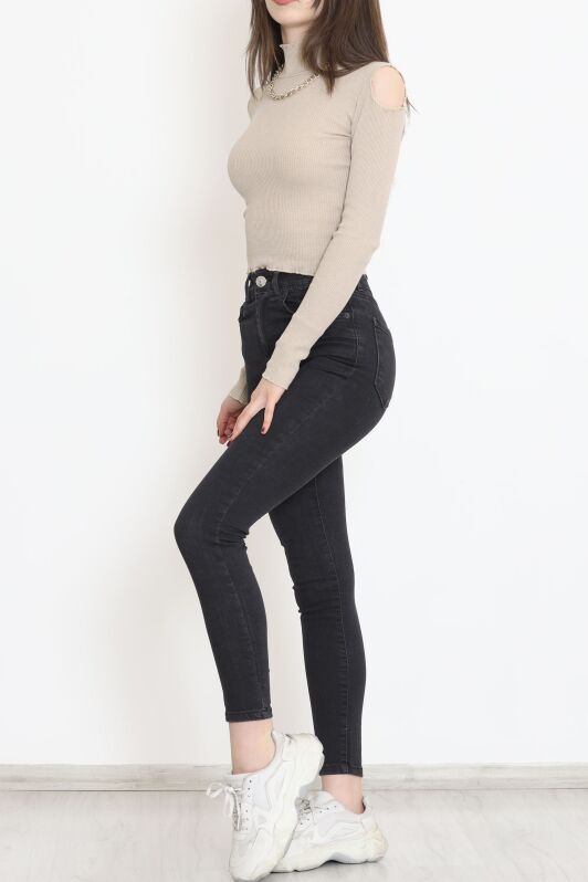 Süper Likra Kot Pantolon Koyufüme1 - 473737.1431. - 6