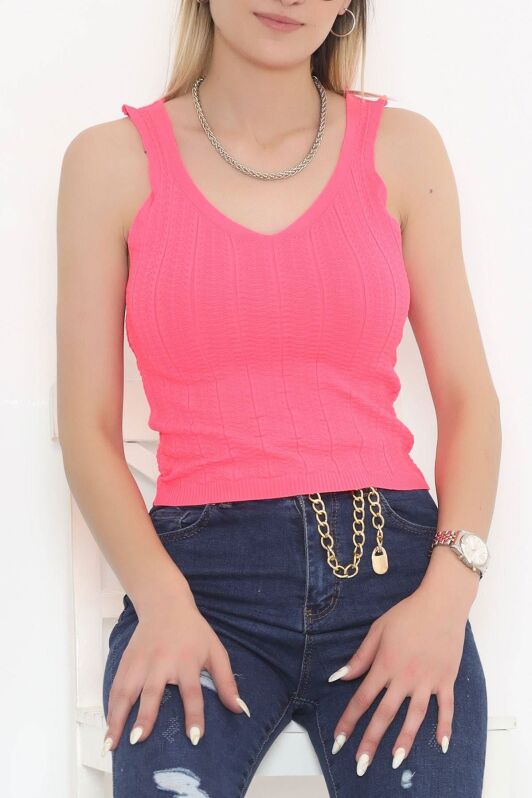 Triko V Yaka Atlet Neonpembe - 11742.1019. - 1