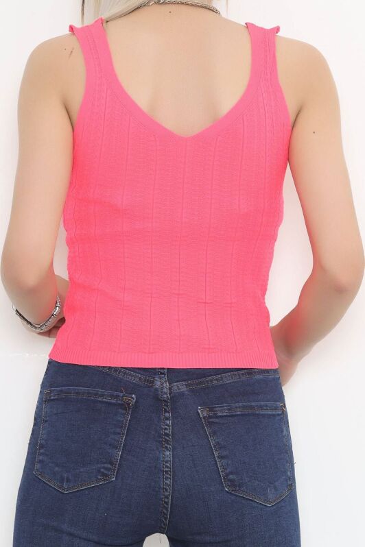 Triko V Yaka Atlet Neonpembe - 11742.1019. - 4