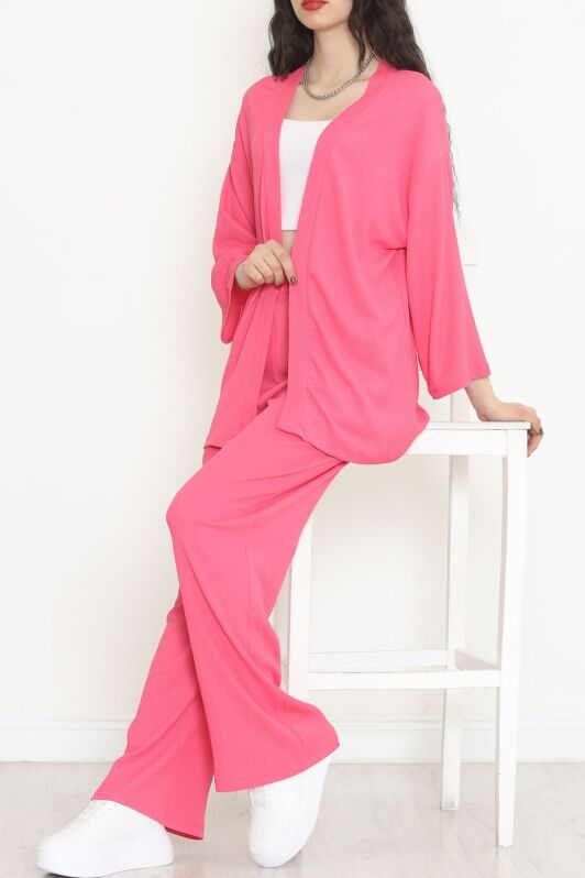 Uzun Kimono Takım Fuşya - 722.1247. - 1