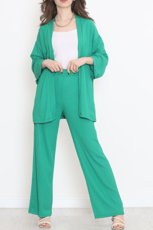 Uzun Kimono Takım Yeşil - 722.1247. - 1
