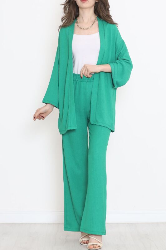Uzun Kimono Takım Yeşil - 722.1247. - 2