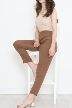 Zincir Detaylı Pantolon Kahve - 20713.683. - 4